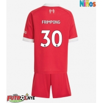 Camiseta Liverpool Jeremie Frimpong #30 Primera Equipación para niños 2025-26 manga corta (+ pantalones cortos)